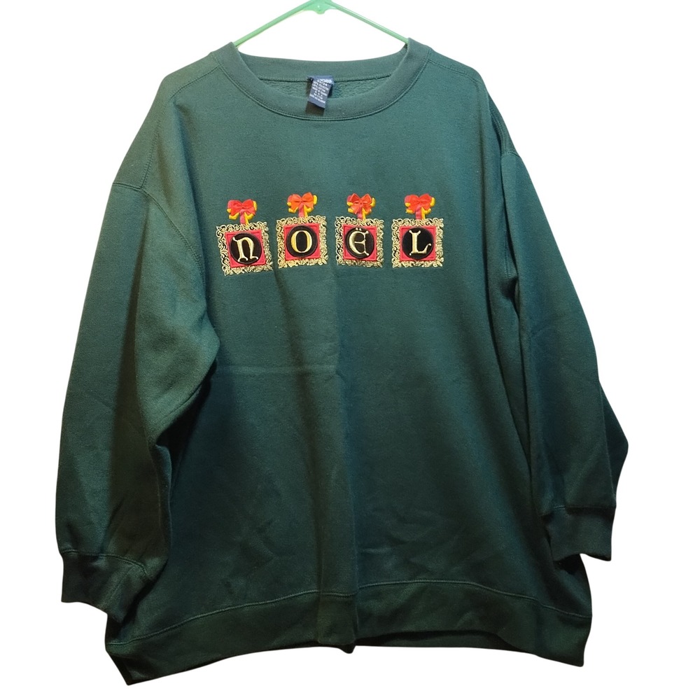 Honors Plus Size Green Noel Christmas Sweatshirt‎ 22/24 Holiday